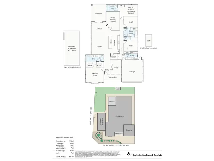 Floorplan of Homely house listing, 1 Parkville Boulevard, Baldivis WA 6171
