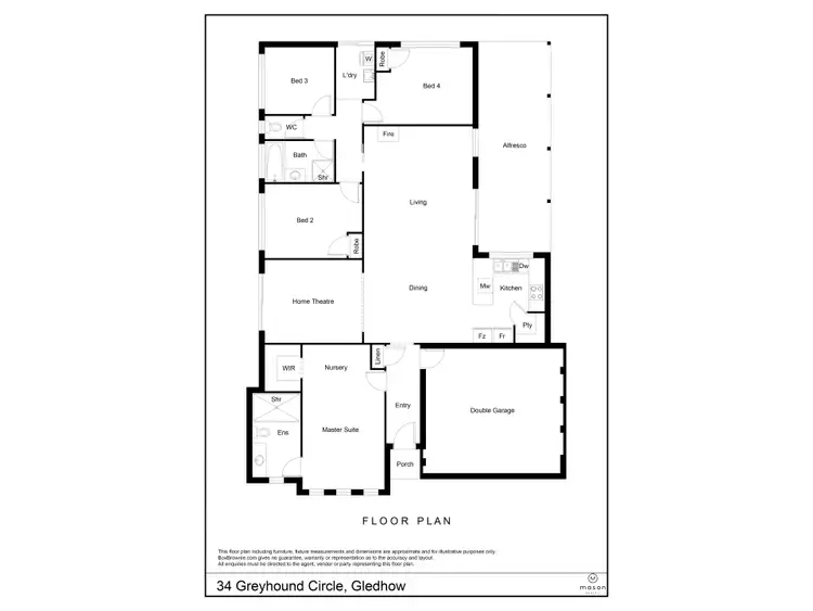 Floorplan of Homely house listing, 34 Greyhound Circle, Gledhow WA 6330