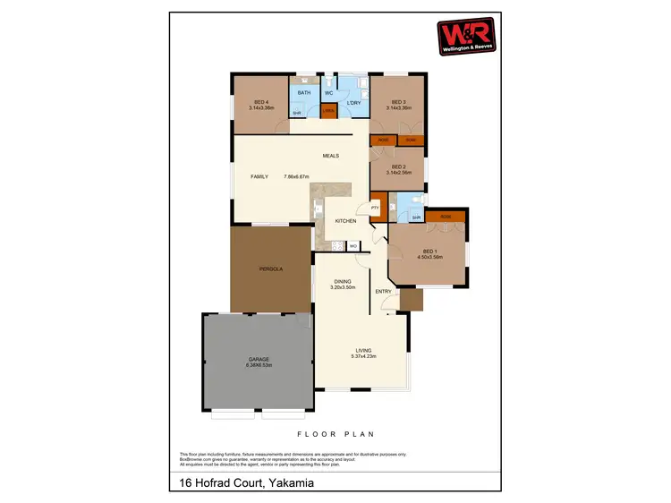 Floorplan of Homely house listing, 16 Hofrad Court, Yakamia WA 6330