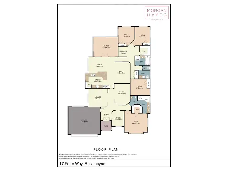 Floorplan of Homely house listing, 17 Peter Way, Rossmoyne WA 6148
