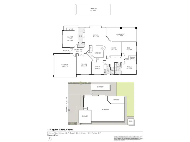 Floorplan of Homely house listing, 13 Coppito Circle, Beeliar WA 6164