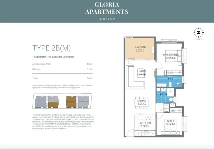 Floorplan of Homely apartment listing, 207/38 Geneff Street, Innaloo WA 6018