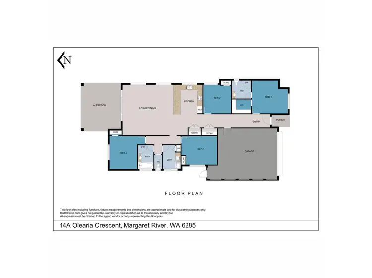 Floorplan of Homely house listing, 14A Olearia Crescent, Margaret River WA 6285