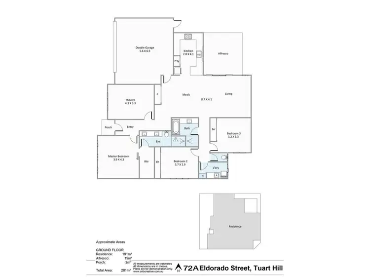 Floorplan of Homely villa listing, 72A Eldorado Street, Tuart Hill WA 6060