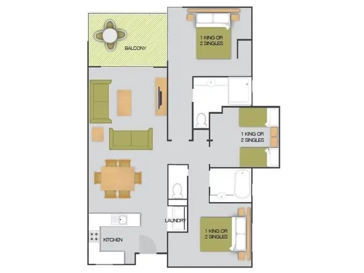 Floorplan of Homely apartment listing, 412/150 Great Eastern Highway, Ascot WA 6104