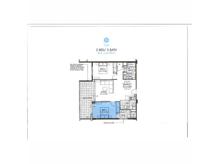 Floorplan of Homely apartment listing, 36/262 Lord Street, Perth WA 6000