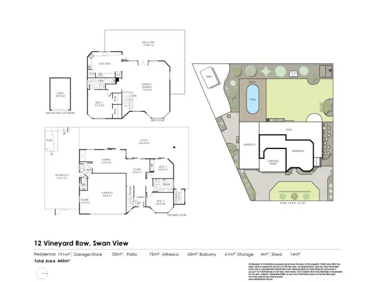 Floorplan of Homely house listing, 12 Vineyard Row, Swan View WA 6056