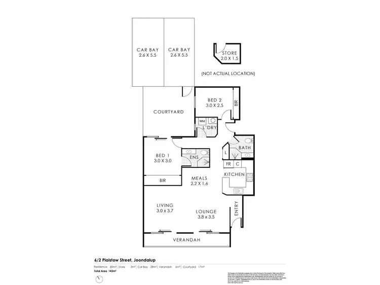 Floorplan of Homely unit listing, 6/2 Plaistow Street, Joondalup WA 6027