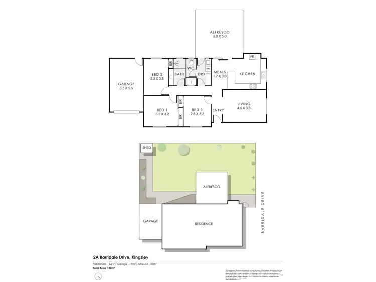 Floorplan of Homely house listing, 2A Barridale Drive, Kingsley WA 6026