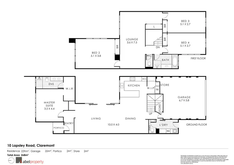 Floorplan of Homely house listing, 10 Lapsley Road, Claremont WA 6010