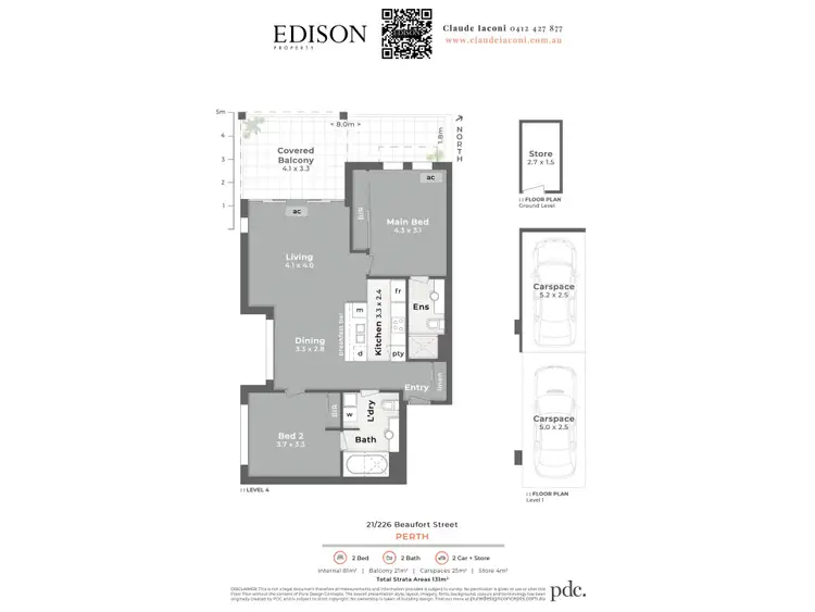 Floorplan of Homely apartment listing, 21/226 Beaufort Street, Perth WA 6000