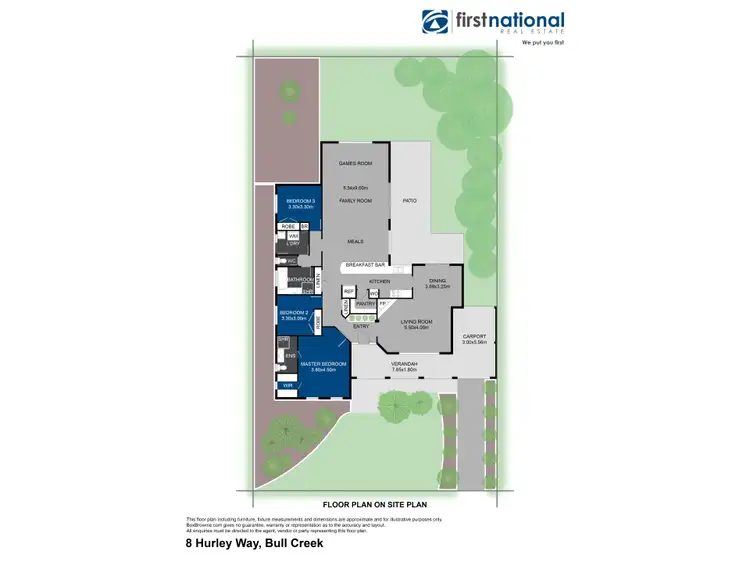 Floorplan of Homely house listing, 8 Hurley Way, Bull Creek WA 6149