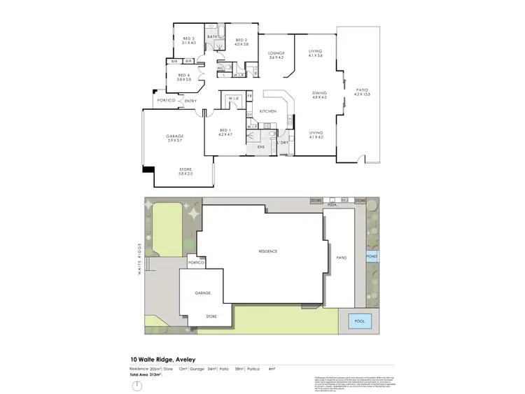 Floorplan of Homely house listing, 10 Waite Ridge, Aveley WA 6069