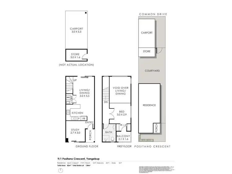Floorplan of Homely townhouse listing, 9/1 Positano Crescent, Yangebup WA 6164