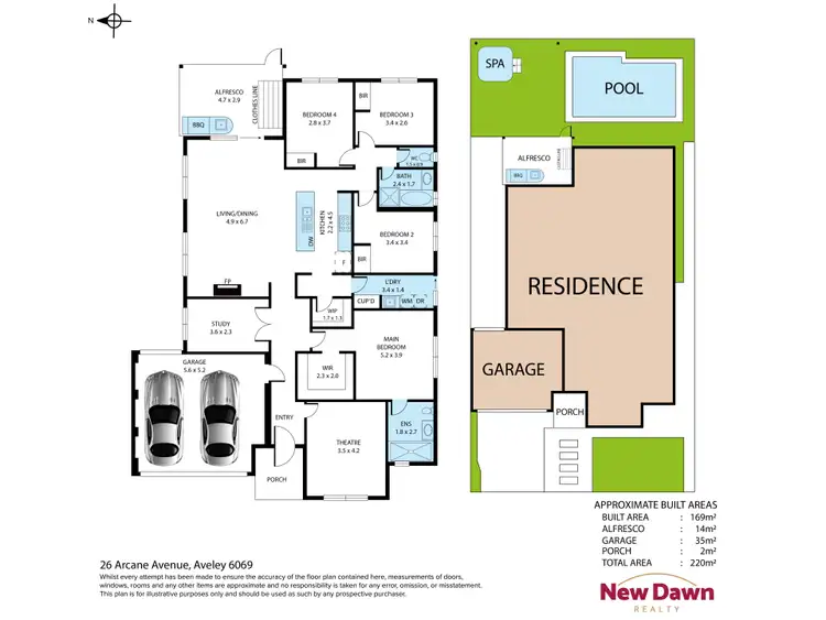 Floorplan of Homely house listing, 26 Arcane Avenue, Aveley WA 6069