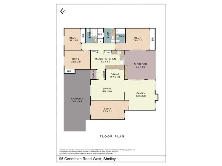 Floorplan of Homely house listing, 95 Corinthian Road West, Shelley WA 6148