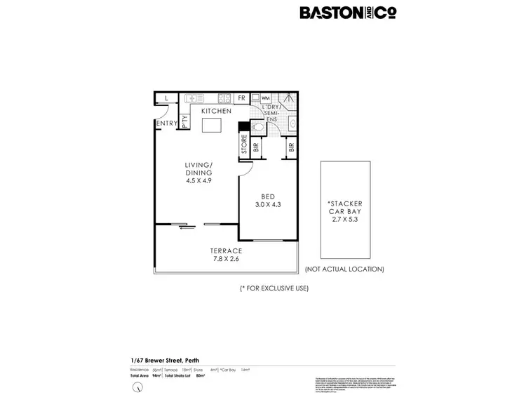 Floorplan of Homely apartment listing, 1/67 Brewer Street, Perth WA 6000