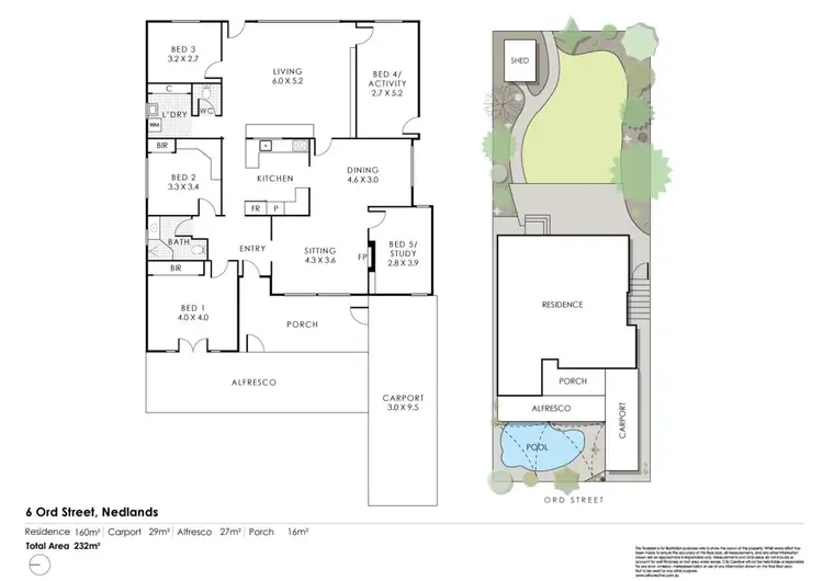 Floorplan of Homely house listing, 6 Ord Street, Nedlands WA 6009