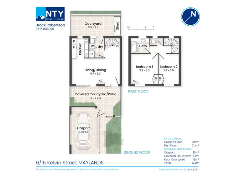 Floorplan of Homely townhouse listing, 6/15 Kelvin Street, Maylands WA 6051