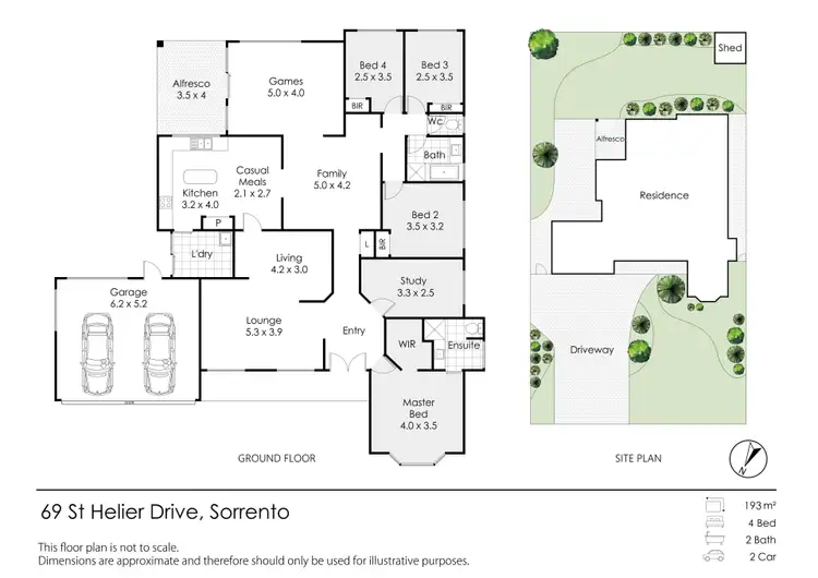 Floorplan of Homely house listing, 69 St Helier  Drive, Sorrento WA 6020