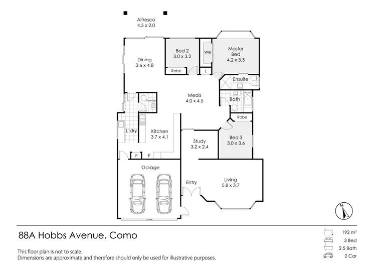 Floorplan of Homely house listing, 88A Hobbs Avenue, Como WA 6152
