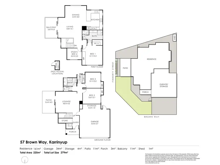 Floorplan of Homely house listing, 57 Brown Way, Karrinyup WA 6018