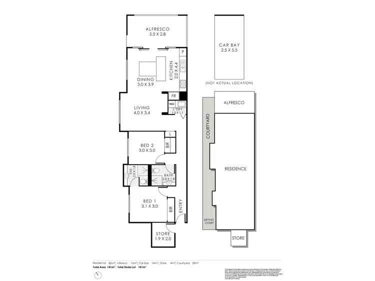 Floorplan of Homely apartment listing, 2/10 Pearl Road, Cloverdale WA 6105