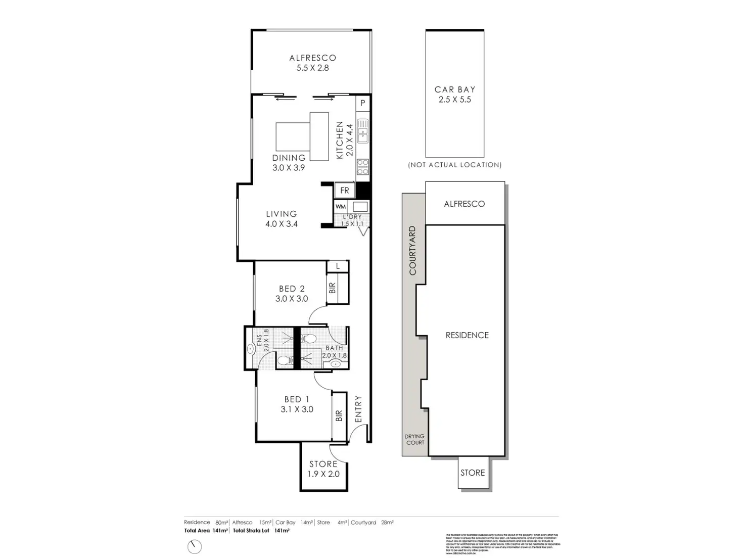 Floorplan of Homely apartment listing, 2/10 Pearl Road, Cloverdale WA 6105