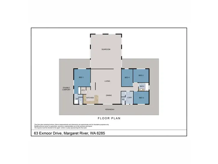 Floorplan of Homely house listing, 63 Exmoor Drive, Margaret River WA 6285