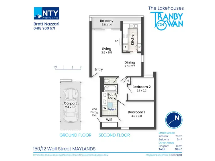 Floorplan of Homely apartment listing, 150/12 Wall Street, Maylands WA 6051