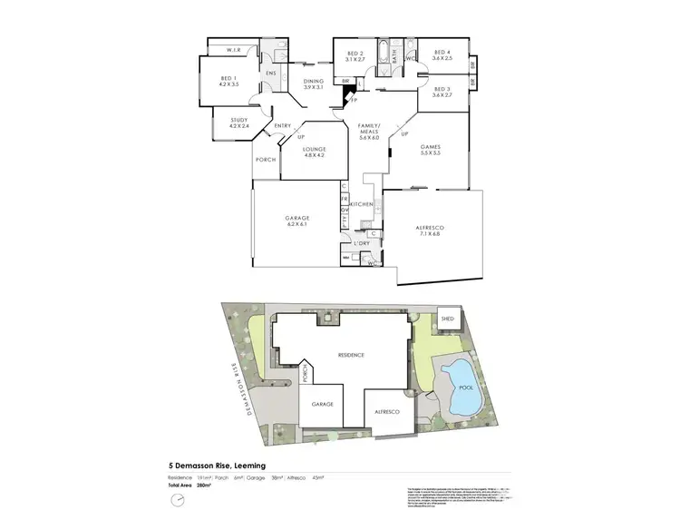 Floorplan of Homely house listing, 5 Demasson Rise, Leeming WA 6149
