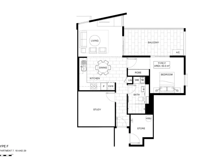 Floorplan of Homely apartment listing, 18/11 Melville Parade, South Perth WA 6151