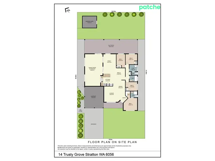 Floorplan of Homely house listing, 14 Trusty Grove, Stratton WA 6056