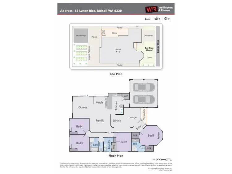 Floorplan of Homely house listing, 15 Lunar Rise, Mckail WA 6330