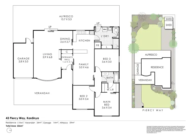 Floorplan of Homely house listing, 43 Piercy Way, Kardinya WA 6163