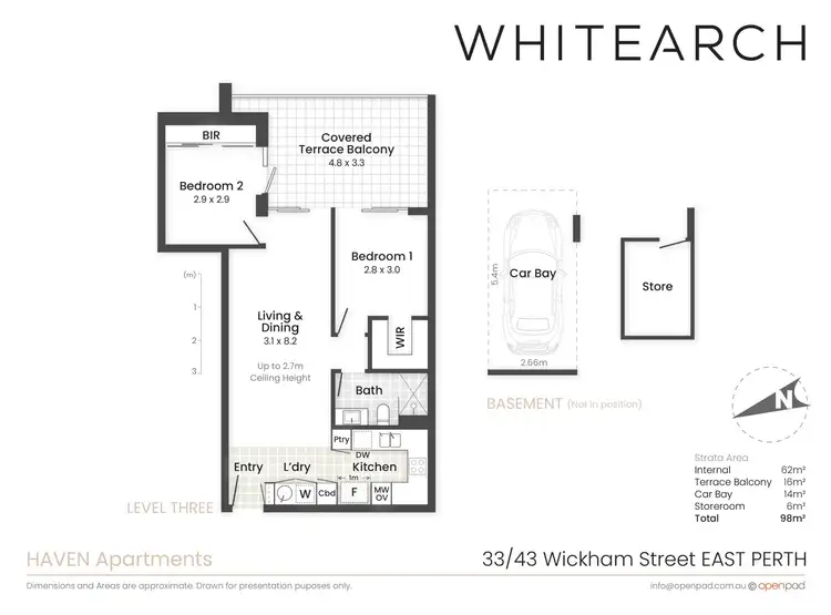 Floorplan of Homely apartment listing, 33/43 Wickham Street, East Perth WA 6004