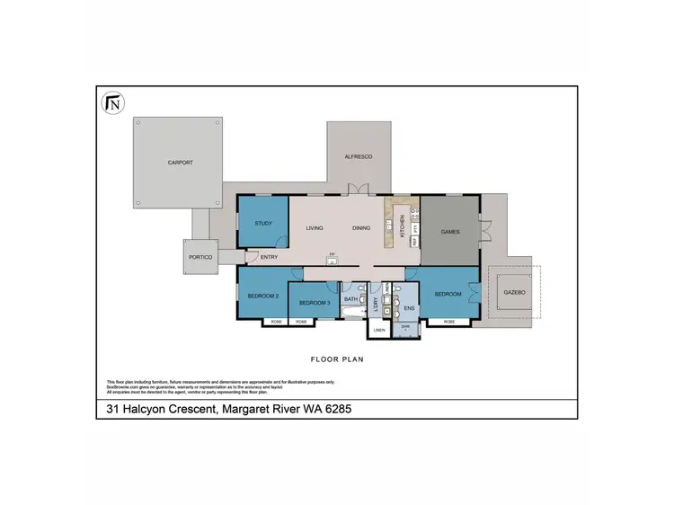 Floorplan of Homely house listing, 31 Halcyon Crescent, Margaret River WA 6285