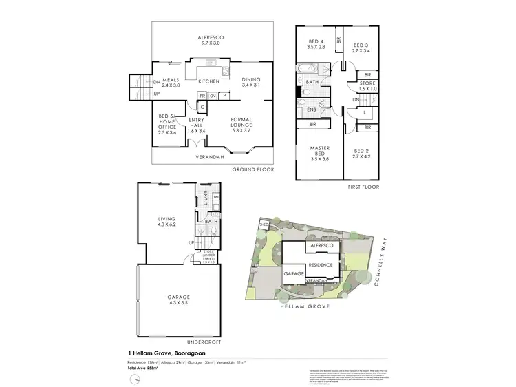 Floorplan of Homely house listing, 1 Hellam Grove, Booragoon WA 6154