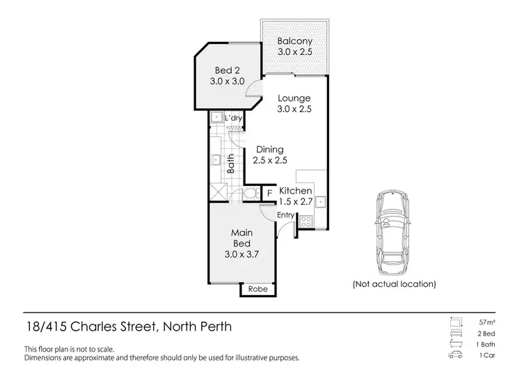 Floorplan of Homely apartment listing, 18/415 Charles Street, North Perth WA 6006