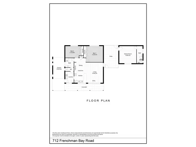 Floorplan of Homely house listing, 712 Frenchman Bay Road, Little Grove WA 6330