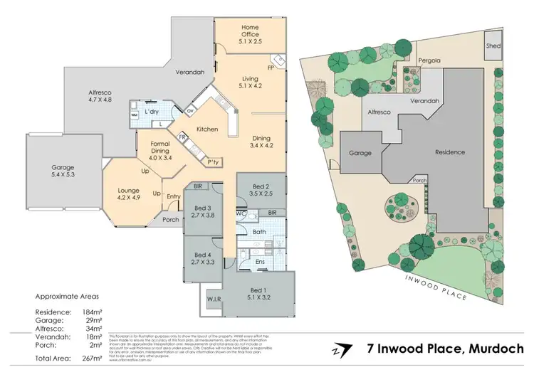 Floorplan of Homely house listing, 7 Inwood Place, Murdoch WA 6150