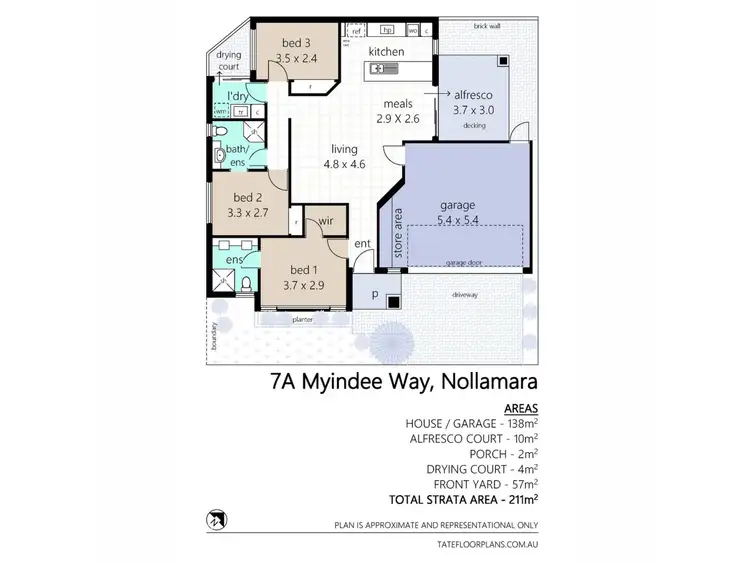 Floorplan of Homely villa listing, 7A Myindee Way, Nollamara WA 6061