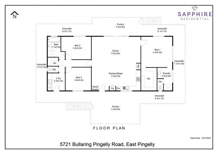 Floorplan of Homely house listing, 5721 Bullaring Road  Cnr. Wickepin-Pingelly Road,, East Pingelly WA 6308