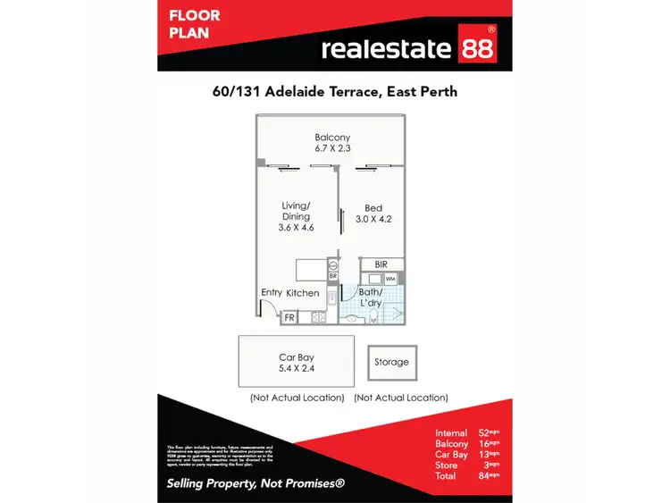 Floorplan of Homely apartment listing, 60/131 Adelaide Terrace, East Perth WA 6004