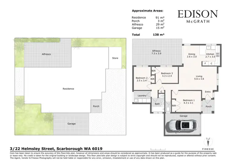 Floorplan of Homely house listing, 3/22 Helmsley Street, Scarborough WA 6019