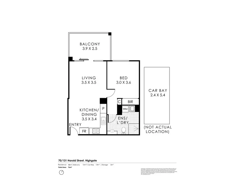Floorplan of Homely apartment listing, 70/131 Harold Street, Highgate WA 6003