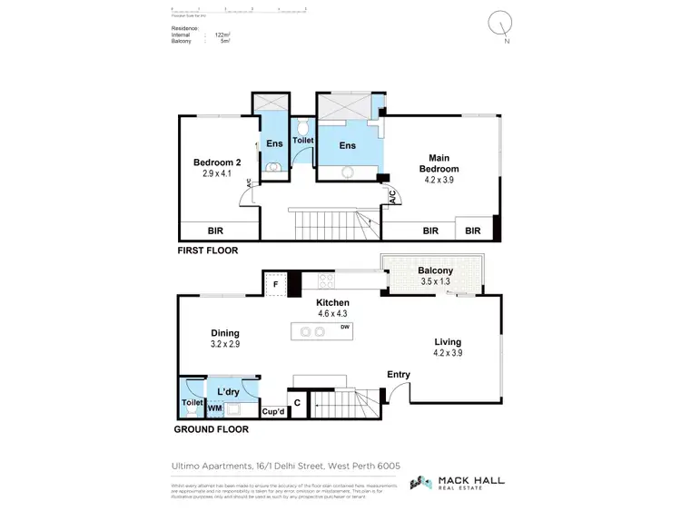 Floorplan of Homely apartment listing, 16/1 Delhi Street, West Perth WA 6005
