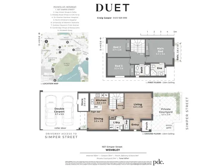 Floorplan of Homely townhouse listing, 10/1 Simper Street, Wembley WA 6014