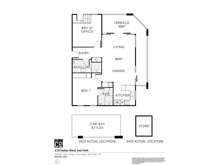 Floorplan of Homely apartment listing, 3/32 Fielder Street, East Perth WA 6004