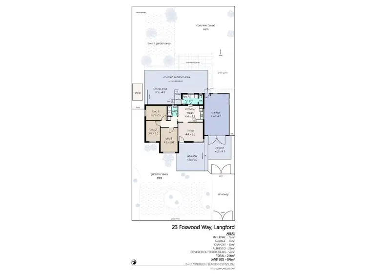 Floorplan of Homely house listing, 23 Foxwood Way, Langford WA 6147